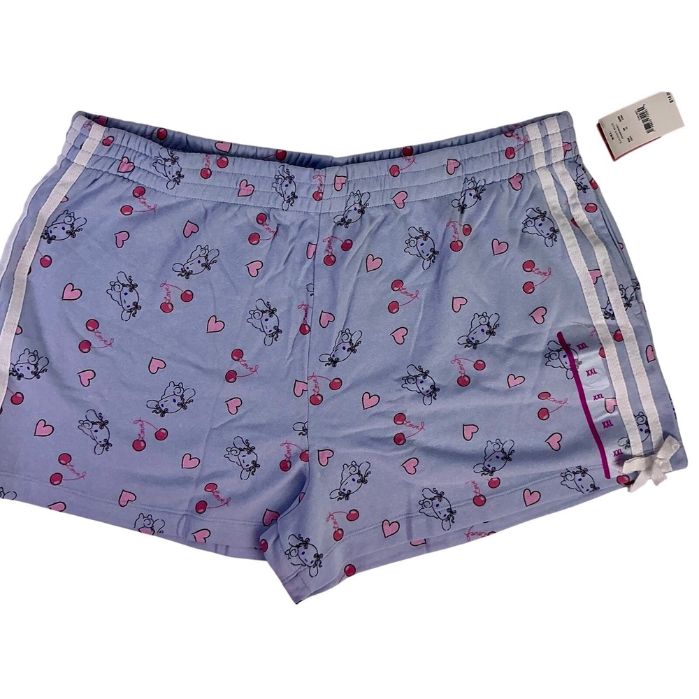 XXL Blue Cinnamoroll Sanrio Shorts Hearts Cherries Pajama Lounge Sleepwear